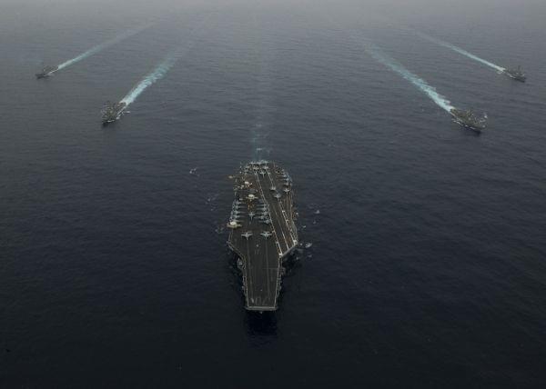 资料图：美海军航母战斗群。（图片来源于网络）